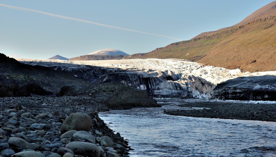 The Kuannersuit Sulluat outlet glacier terminates on land. (Photo: Thor Markussen)