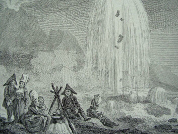 Icelandic children of nature in the sublime landscape of the northern island, Iceland, demonstrated in John Trusler´s book, The Habitable World Described, London, 1788. Icelandic children of nature in the sublime landscape of the northern island, Iceland, demonstrated in John Trusler´s book, The Habitable World Described, London, 1788.