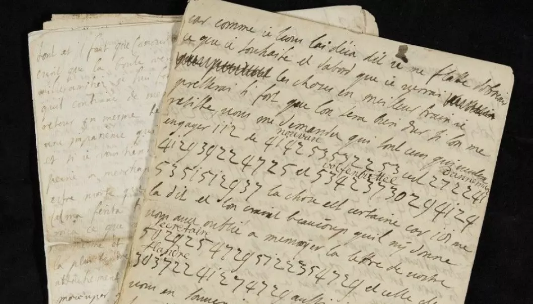 Upwards of 300 love letters are preserved, correspondences between the Swedish Count Philip Christoph Königsmarck and the German Sophia Dorothea, who unfortunately was already married. The romantic parts are partly written in code but from a modern viewpoint they were fairly tame. That said, they testify to what contemporarily was a scandalous relationship. The count disappeared without a trace in a palace where a skeleton has now been found (Photo: Lund University)