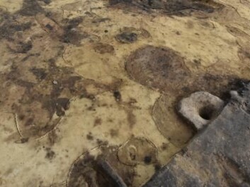 The mortar stone is left just as it was when fire broke out. (Photo: Ida Westh Hansen, Viborg Museum). The mortar stone is left just as it was when fire broke out. (Photo: Ida Westh Hansen, Viborg Museum).