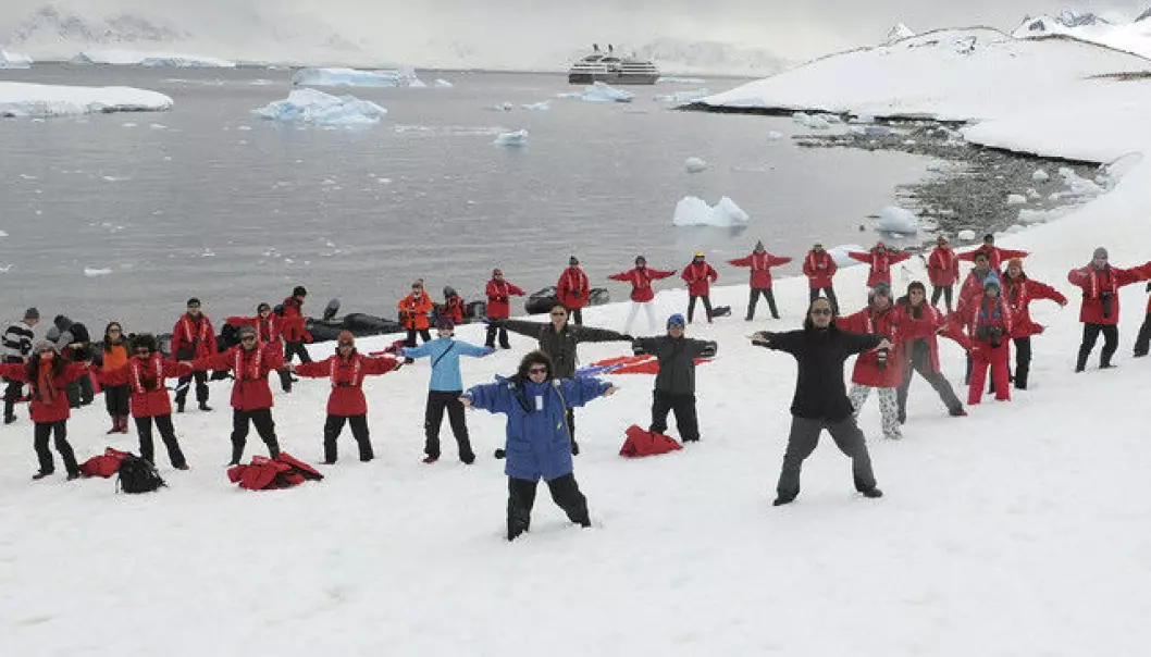 China’s southern presence is much stronger. Here, participants break the world record for shadow boxing in Antarctica. (Photo: China Daily China Daily Information Corp/Reuters)