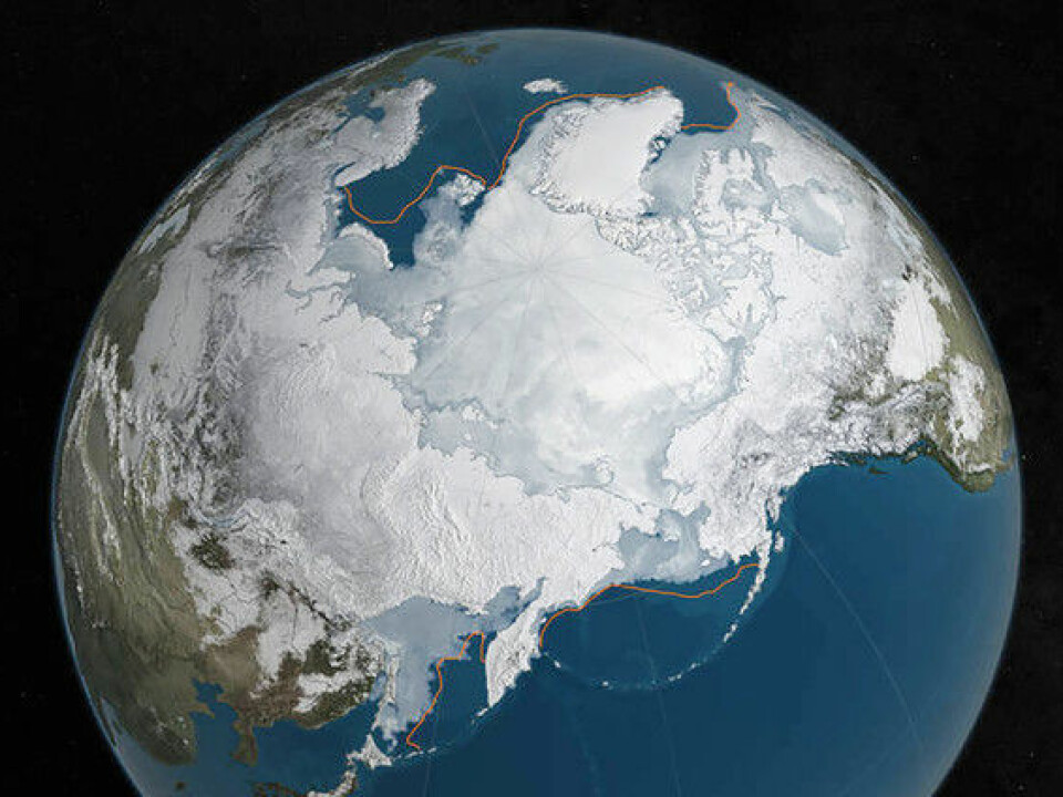 Arctic sea ice is at a record low. (Illustration: NASA/Reuters)