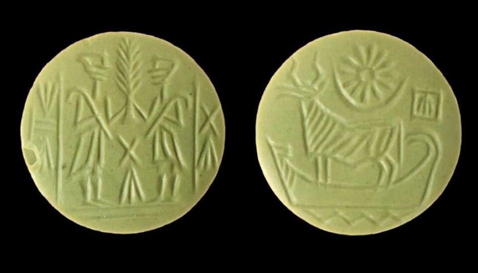 This stamp seal made of jasper is just one of the many archaeological discoveries on the island of Failaka, Kuwait. (Photo: MoesgaardMuseum)