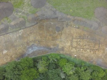 A drone image of the tower (with pit-houses on top of the north wall) and north-south facing house. North is on the left hand side. (Photo: Andree Gothe) A drone image of the tower (with pit-houses on top of the north wall) and north-south facing house. North is on the left hand side. (Photo: Andree Gothe)