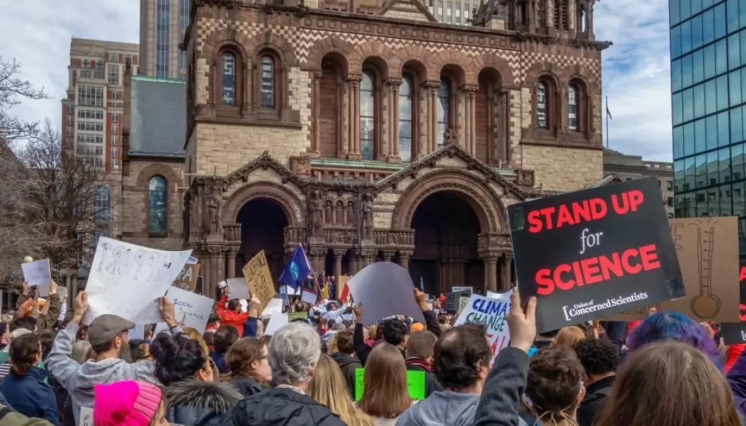 Boston, USA in 2017. Already in February there were protests against the newly elected President Donald Trump for his statements on science during the campaign. (Photo: Shutterstock)