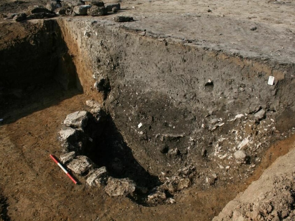 The well during excavation. (Photo: Museum of south east Denmark)