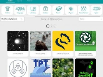 On the Zooniverse portal you choose between 60 different citizen science projects. (Screenshot: Zooniverse.org) On the Zooniverse portal you choose between 60 different citizen science projects. (Screenshot: Zooniverse.org)