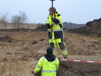 Archaeologists from Museum Lolland-Falster measure the well in which the grape seed was discovered. (Photo: Steen Knudsen, Museum Lolland-Falster) Archaeologists from Museum Lolland-Falster measure the well in which the grape seed was discovered. (Photo: Steen Knudsen, Museum Lolland-Falster)