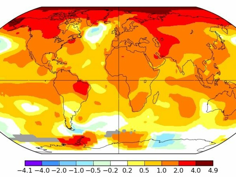 2016 temperatures continued to break records. Temperatures reached one degree Celsius above pre-industrial times.  (Map: NASA)