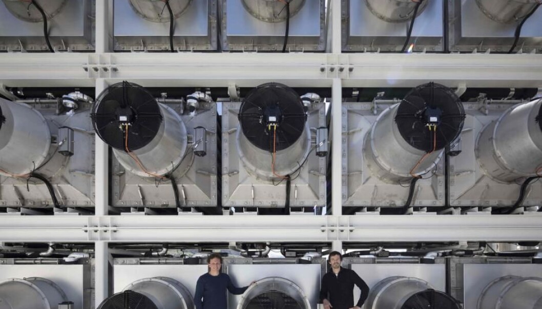 The Climeworks machine draws carbon dioxide directly out of the atmosphere. It is part of the ClimFix2 project in Iceland, which then stores the trapped carbon dioxide underground. (Photo: Climeworks)
The Climeworks machine draws carbon dioxide directly out of the atmosphere. It is part of the ClimFix2 project in Iceland, which then stores the trapped carbon dioxide underground. (Photo: Climeworks)