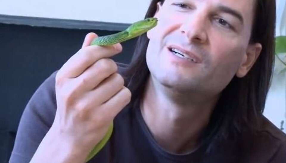 Steve Ludwin is an American rock singer, who injects himself with snake venom. (Photo: YouTube Screenshot)