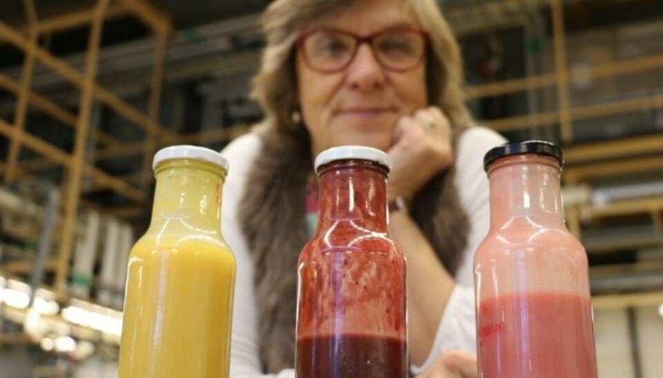 The smoothie here is made of potato milk and fruit. (Photo: Kristina Lindgärde)