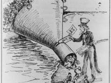A 1921 cartoon about US immigration. (Photo: Library of Congress) A 1921 cartoon about US immigration. (Photo: Library of Congress)