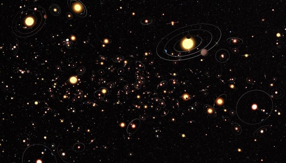 Scientists have found 3,600 exoplanets since the 1990's. Now we can add another 95 to the list. (Illustration: ESA/Hubble/ESO/M. Kornmesser)