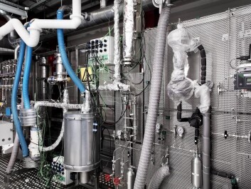 The experimental setup that converts biomass into biofuel. (Photo: Thorkild Christensen) The experimental setup that converts biomass into biofuel. (Photo: Thorkild Christensen)