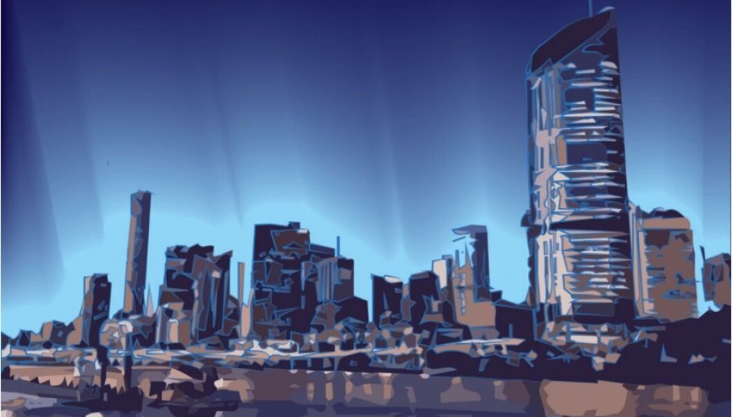 Artist's impression of a bioluminescent city lit by bioluminescent plants and algae. (Illustration: Signe Friis Schack, Allumen IVS) Artist's impression of a bioluminescent city lit by bioluminescent plants and algae. (Illustration: Signe Friis Schack, Allumen IVS)