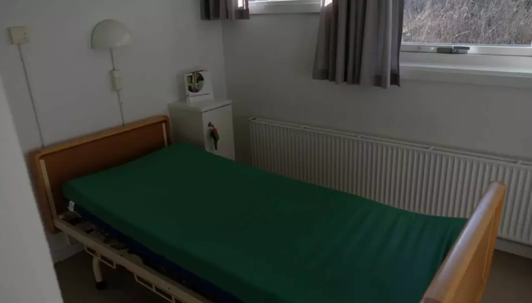 An empty bed at the Glostrop Psychiatric Centre in Denmark awaiting a patient to admit themselves. (Photo: Marie Barse)