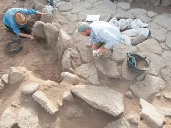 A team from the University of Copenhagen excavates the Natufian site Shubayqa 1. (Photo: Alexis Pantos)
