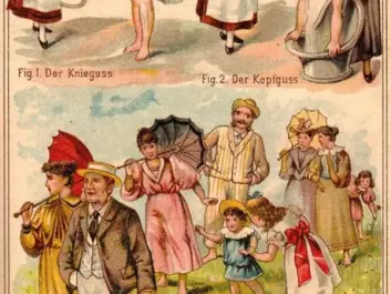 Hydropathic therapies, including a bare foot walk in dewy grass, according to Sebastian Kneipp. (Illustration: Sebastiana Kneippa) 