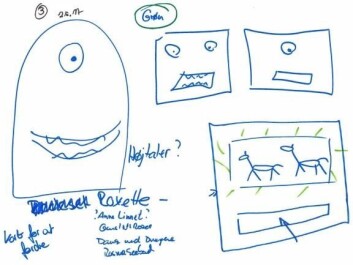 Over several workshops Vicki sketched out how the robot should look and cut out the first cardboard model for us to test in relation to functionality and interaction.(Photo: BYOR) Over several workshops Vicki sketched out how the robot should look and cut out the first cardboard model for us to test in relation to functionality and interaction.(Photo: BYOR)