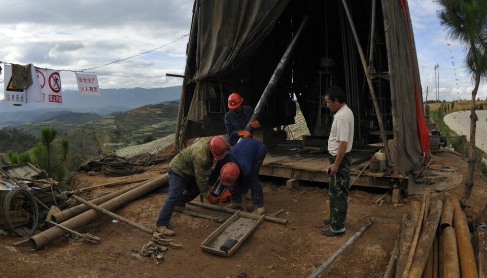 Drilling in China, carried out by NordCEE. (Photo: Robert Gaines)
