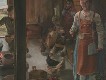 The cooking methods, the kitchen equipment and the food culture in the illustrations are also based on archaeological finds. Even the clothes and the clay jars are finds from settlements or graves. The glass in the woman’s hand, for example, was found at an excavation site in Sweden. (Illustration: Communicating Culture & Atelier bunterhund Zürich) The cooking methods, the kitchen equipment and the food culture in the illustrations are also based on archaeological finds. Even the clothes and the clay jars are finds from settlements or graves. The glass in the woman’s hand, for example, was found at an excavation site in Sweden. (Illustration: Communicating Culture & Atelier bunterhund Zürich)