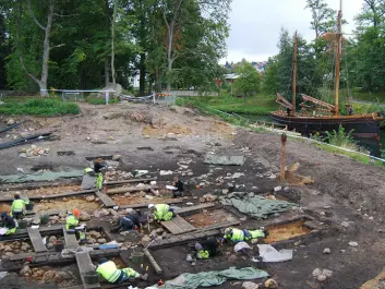 Excavation site beside Göta channel. (Photo: Fredrik Hallgren)