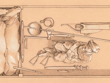 Reconstruction of the grave as it might have looked when the woman was first buried in it. (Bilde: Þórhallur Þráinsson/Antiquity 2019) Reconstruction of the grave as it might have looked when the woman was first buried in it. (Bilde: Þórhallur Þráinsson/Antiquity 2019)