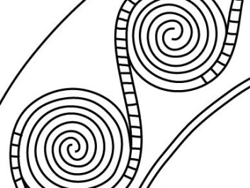 A part of the belt-plate, showing the ornamentation. (Credit: Drawing made by Richard Potter) A part of the belt-plate, showing the ornamentation. (Credit: Drawing made by Richard Potter)