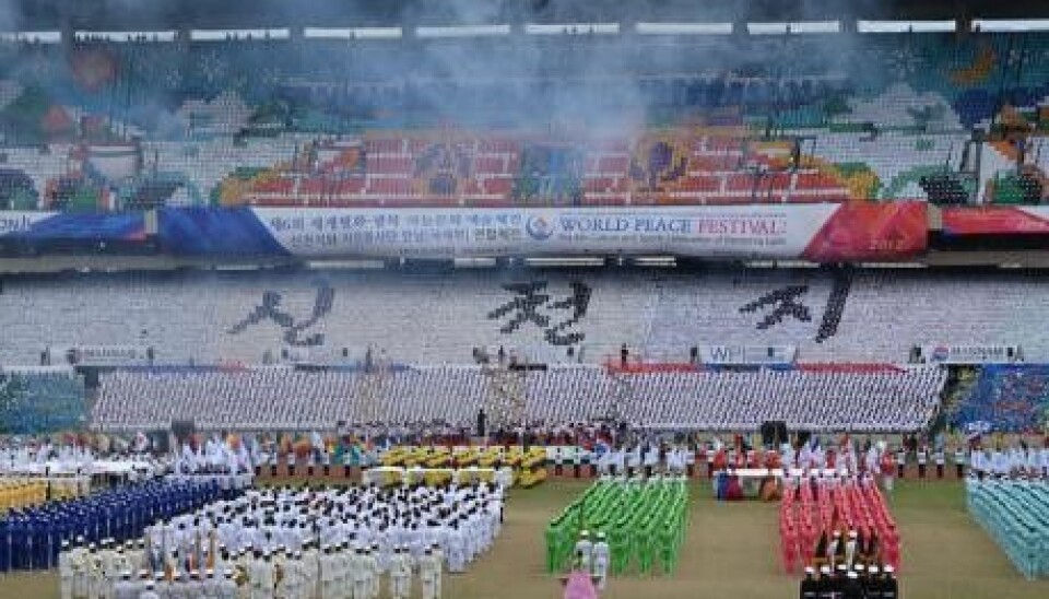The Christian group Shincheonji holds a 'peace festival' in South Korea in 2012.