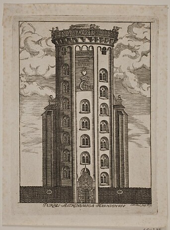 The Round Tower in the 1700s, with the observatory at the top. The Round Tower in the 1700s, with the observatory at the top.