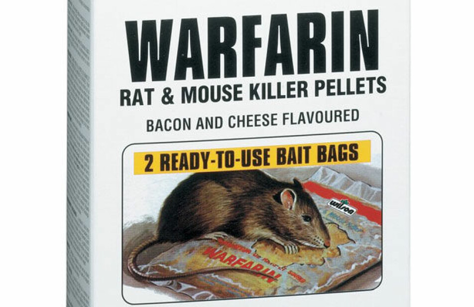 Warfarin is used both to kill rats and mice and as an anticoagulant. This is the rat-killing version.