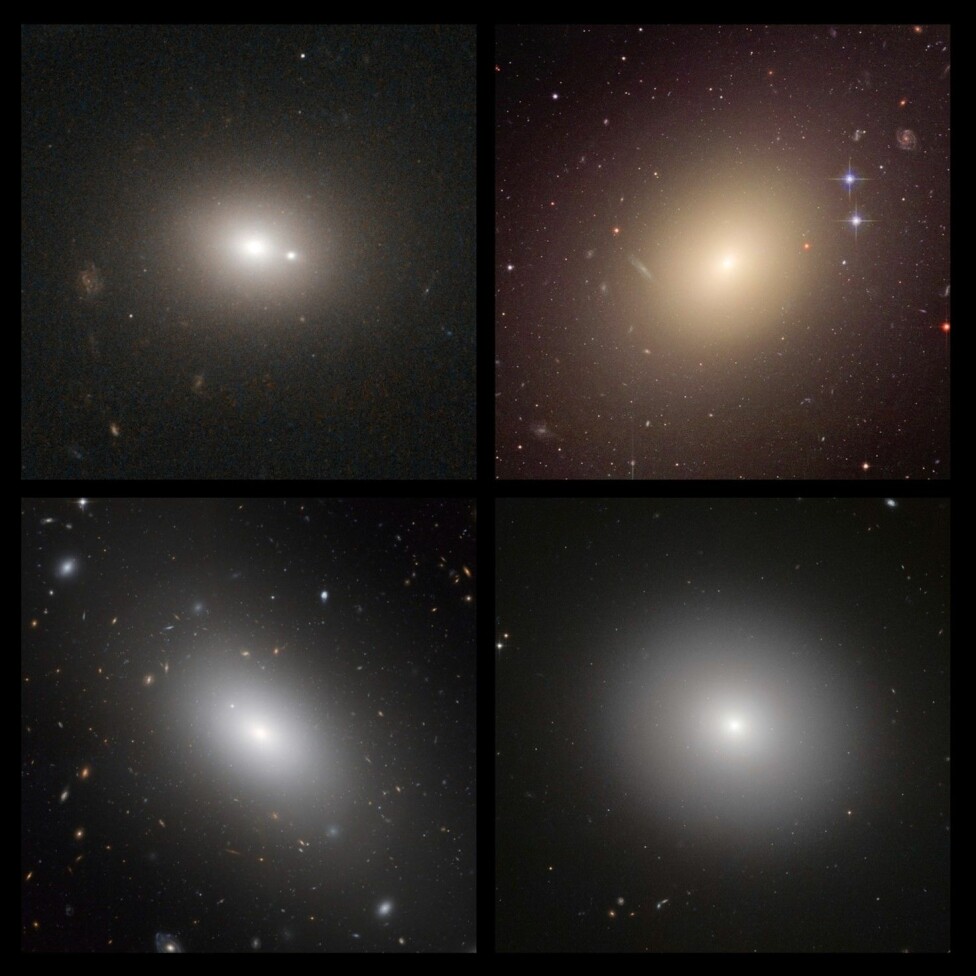 Four examples of elliptical galaxies: 1) 4C 73.08. 2) ESO 325-G004. 3) NGC 1132. 4) IC 2006. These aren’t as much fun, right?