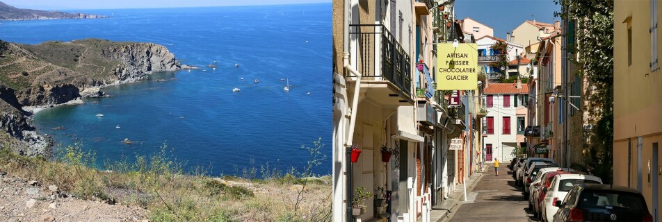Example of Flickr photos from the Cerbère-Banyuls marine reserve and from the adjacent control area . In this case, a town is a common feature in this control area; it turns out that it is often the case that the built environment is the focus of photos in control areas.