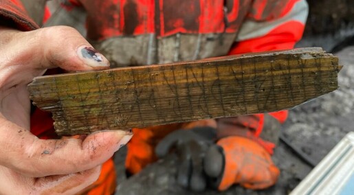 A bone and a stick inscribed with Norse runic text found in Oslo