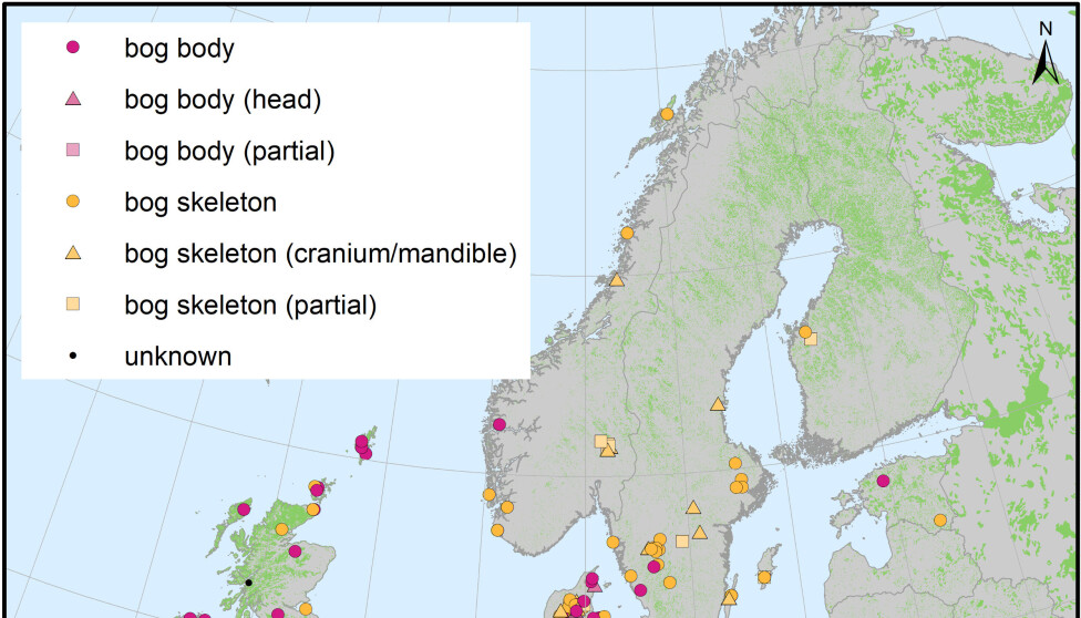 The map shows all the sites that are included in the study.