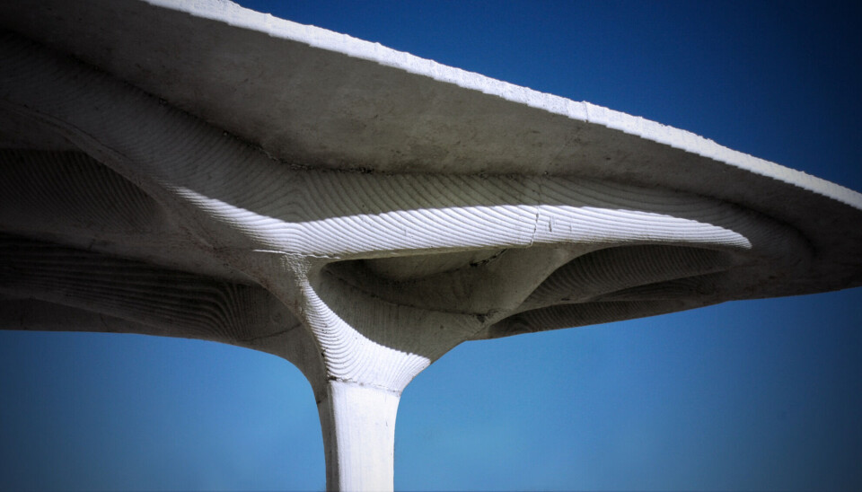 This image showcases a wooden formwork structure poised for its next phase of construction. The formwork, appearing as a meticulously assembled wooden mold, stands about waist-high and is designed to shape what will soon be a reinforced concrete base. Within the wooden panels, a network of metal rebars is visible, crisscrossing both horizontally and vertically to provide the necessary tensile strength to the upcoming concrete structure.