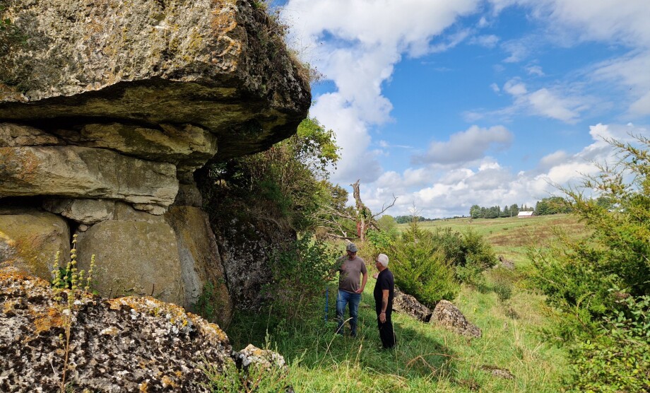A family of seven lived under this rock for two years